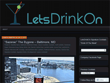 Tablet Screenshot of letsdrinkon.net